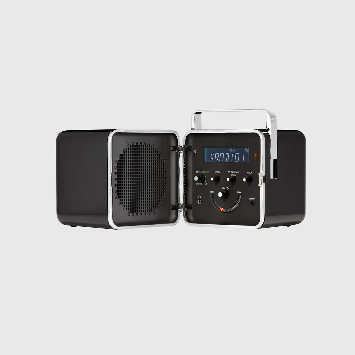 Radio.cubo, Black, Open